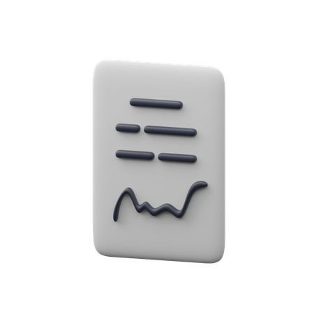 Business contract  3D Icon
