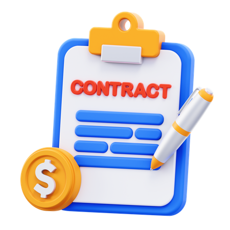 Business Contract  3D Icon