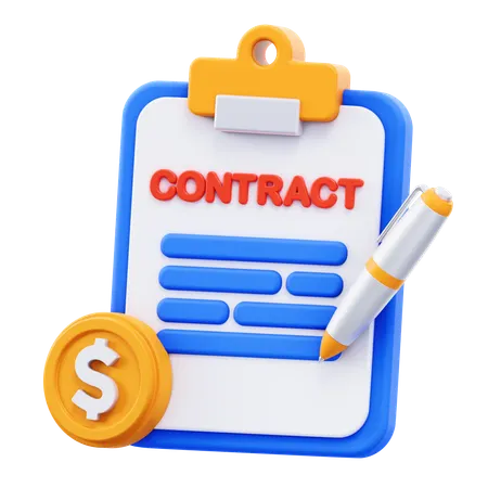 Business Contract  3D Icon