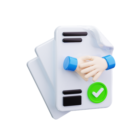 Business Contract  3D Icon