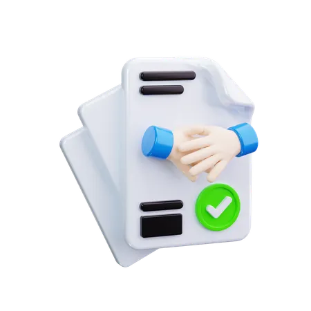 Business Contract  3D Icon