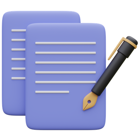 Business contract  3D Icon