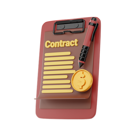 Business Contract  3D Icon