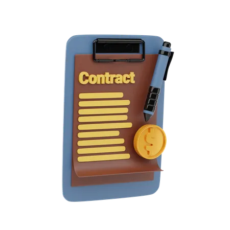 Business Contract  3D Icon