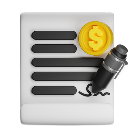 Business Contract  3D Icon