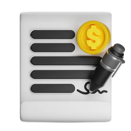 Business Contract  3D Icon