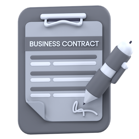 Business Contract  3D Icon