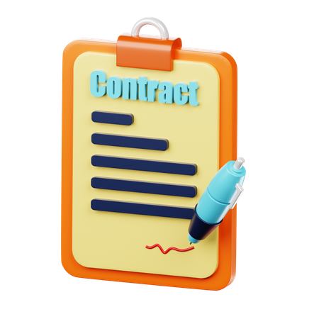 Business Contract  3D Icon