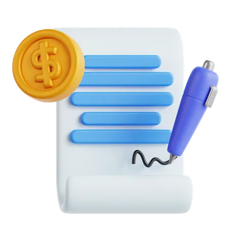 Business Contract  3D Icon