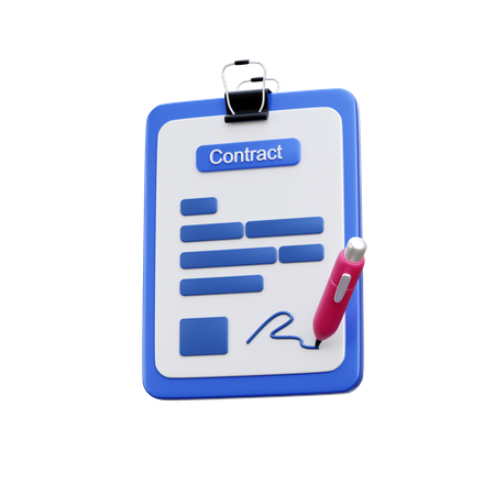 Business Contract  3D Icon