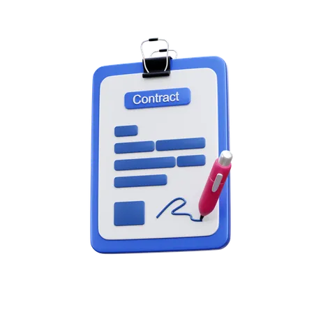 Business Contract  3D Icon