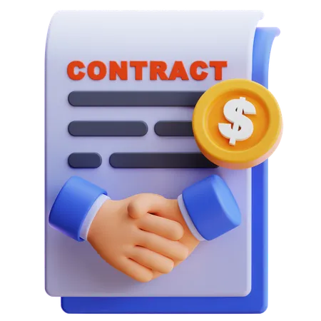 Business Contract  3D Icon