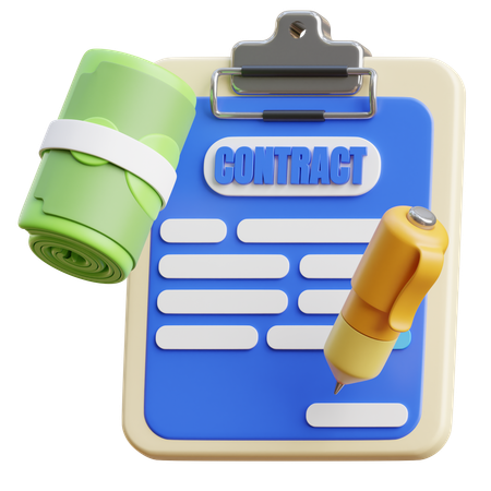 Business Contract  3D Icon