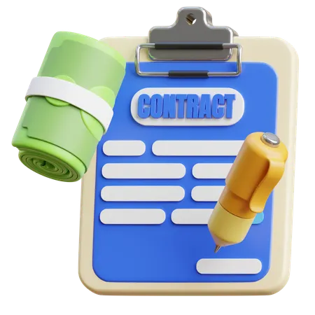 Business Contract  3D Icon