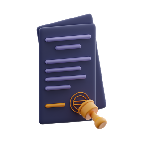 Business Contract  3D Icon