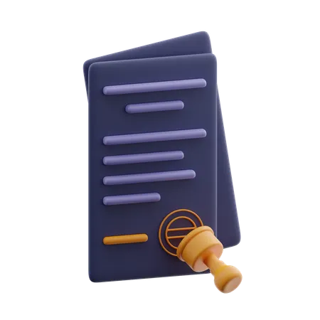 Business Contract  3D Icon