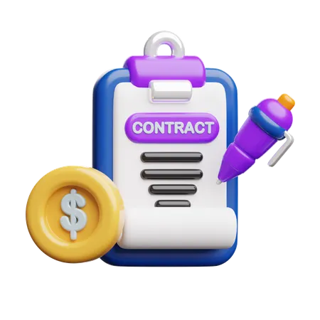 Business Contract  3D Icon