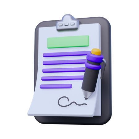 Business Contract  3D Icon