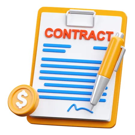 Business Contract  3D Icon