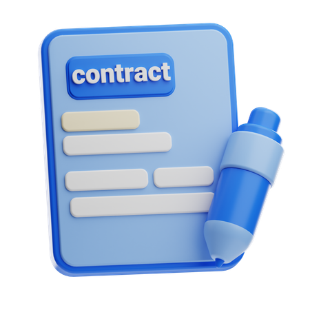 Business Contract  3D Icon