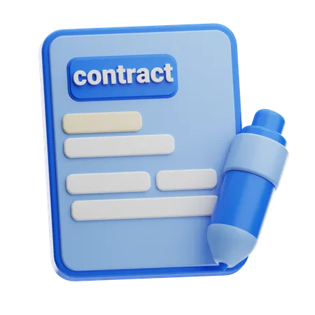 Business Contract  3D Icon