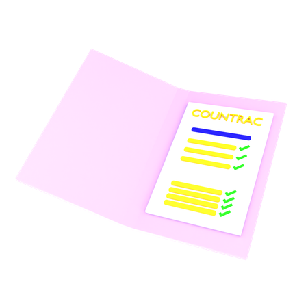 Business contract  3D Icon