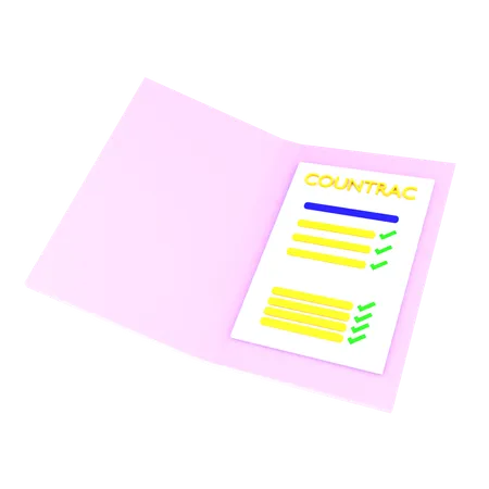 Business contract  3D Icon