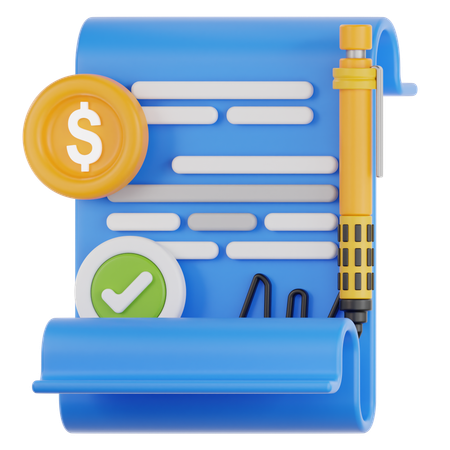 Business Contract  3D Icon