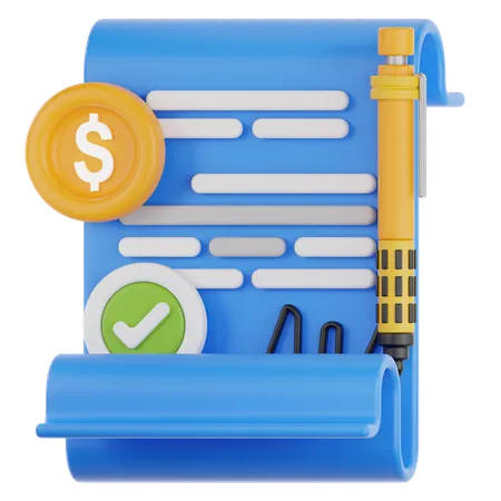 Business Contract  3D Icon