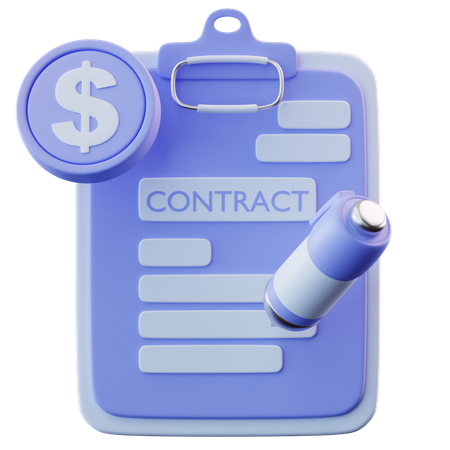 Business Contract  3D Icon