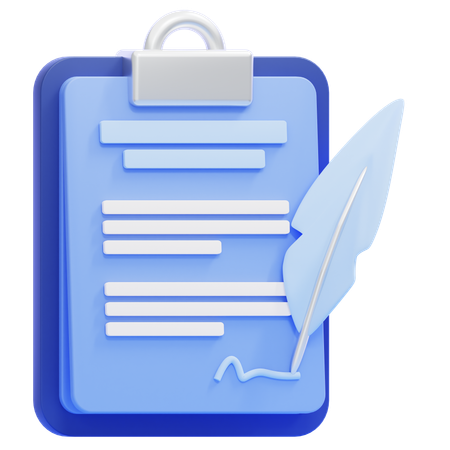 Business Contract  3D Icon