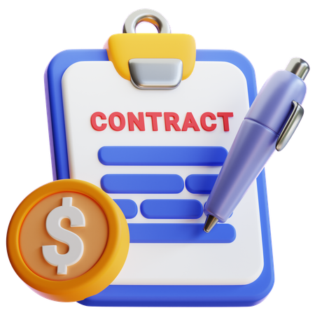 Business Contract  3D Icon