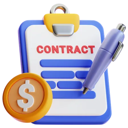 Business Contract  3D Icon