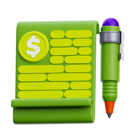 Business Contract  3D Icon