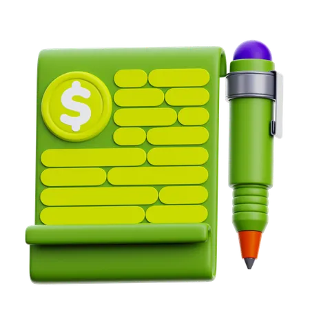 Business Contract  3D Icon