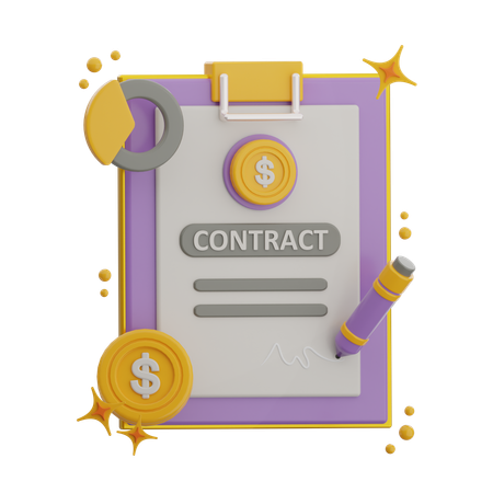 Business Contract  3D Icon
