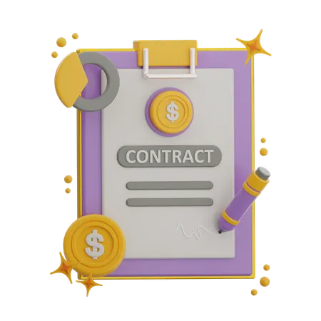 Business Contract  3D Icon