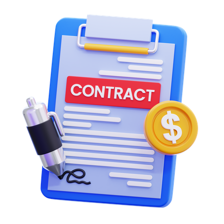 Business Contract  3D Icon