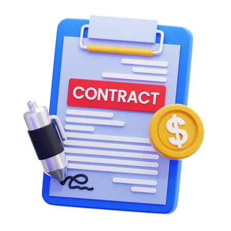 Business Contract  3D Icon