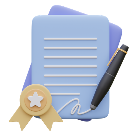 Business Contract  3D Icon