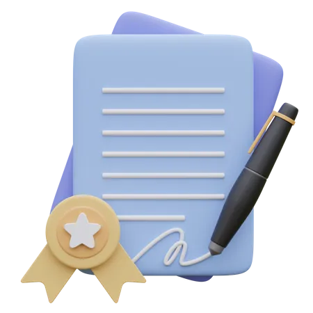 Business Contract  3D Icon