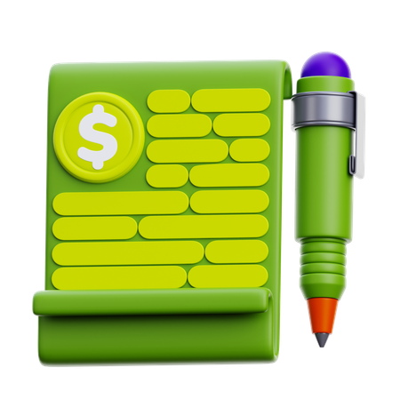 Business Contract  3D Icon