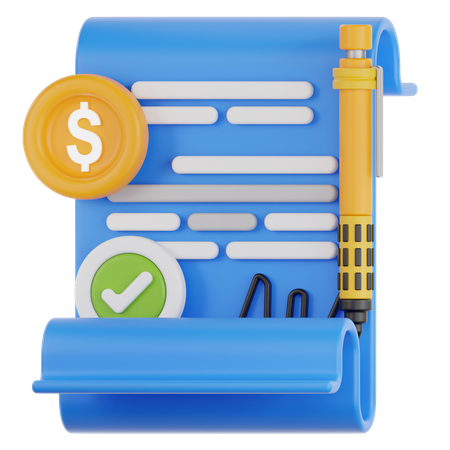 Business Contract  3D Icon