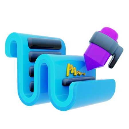 Business Contract Signing  3D Icon