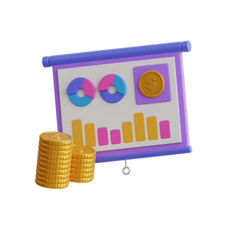 Business data  3D Icon