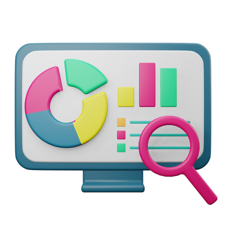Business Data Analysis 3D Illustration