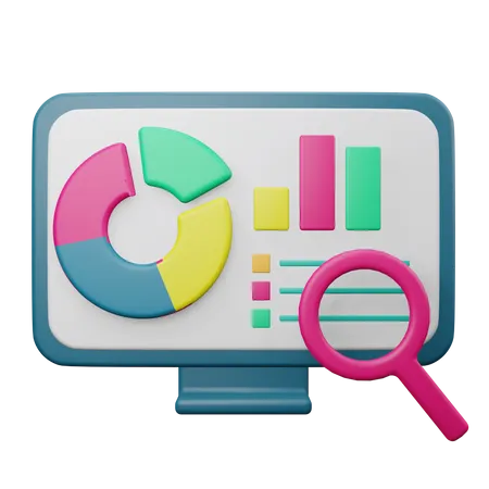 Business Data Analysis  3D Illustration