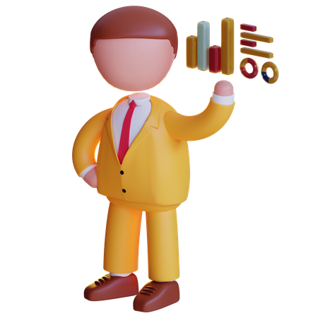 Business data analyzer  3D Icon