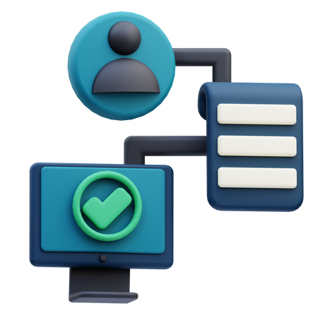 Business Data Flow  3D Icon