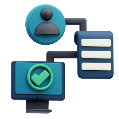 Business Data Flow  3D Icon